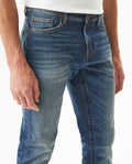 Men's Famous Medium Wash Super Slim Jeans in Cotton Blend, Moonlight 339G024 - 4