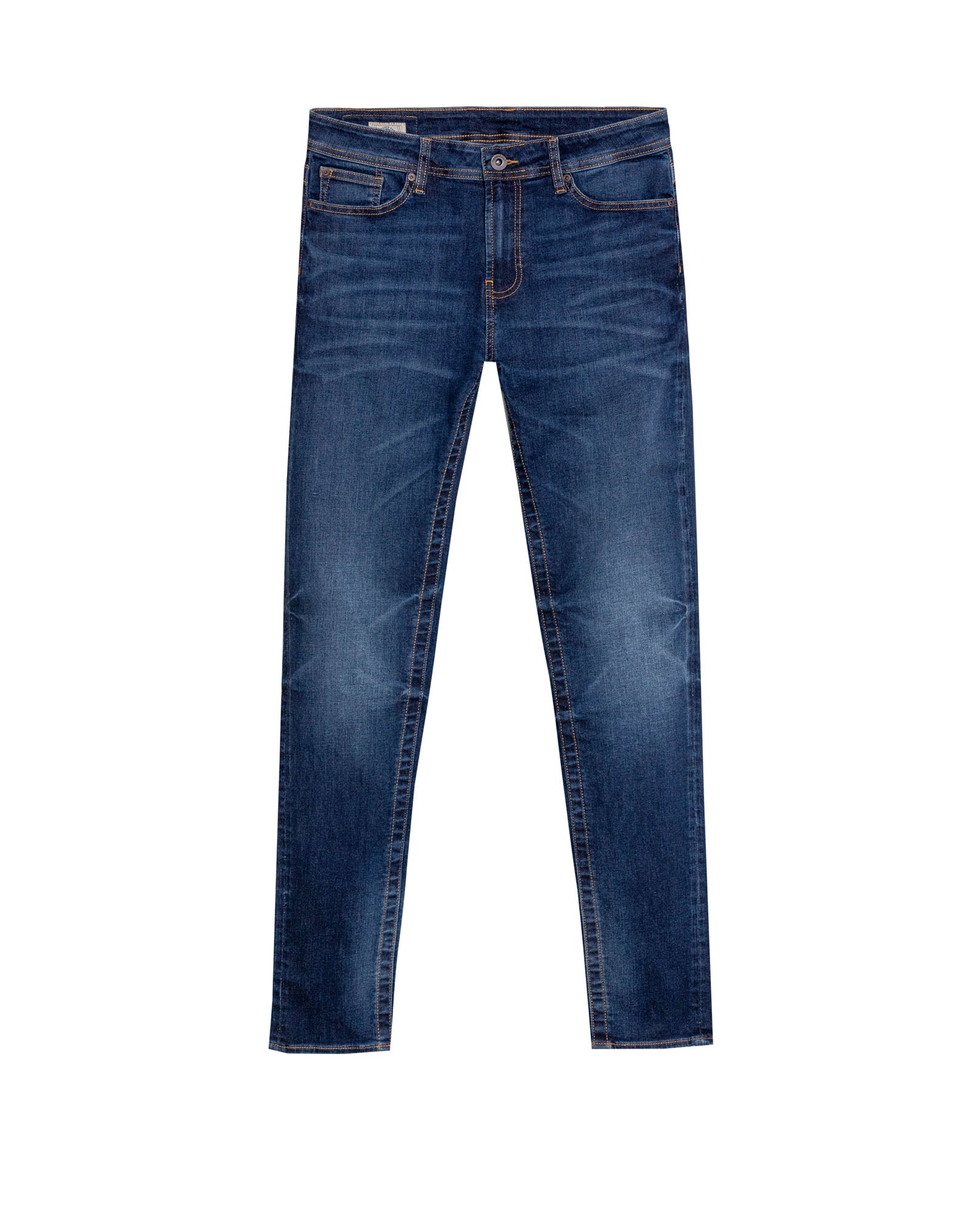 Men's Famous Dark Wash Skinny Fit Jeans in Cotton-Recycled Polyester Blend, Horizon 339G025 - 1
