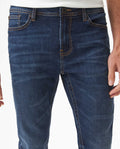 Men's Famous Dark Wash Skinny Fit Jeans in Cotton-Recycled Polyester Blend, Horizon 339G025 - 4