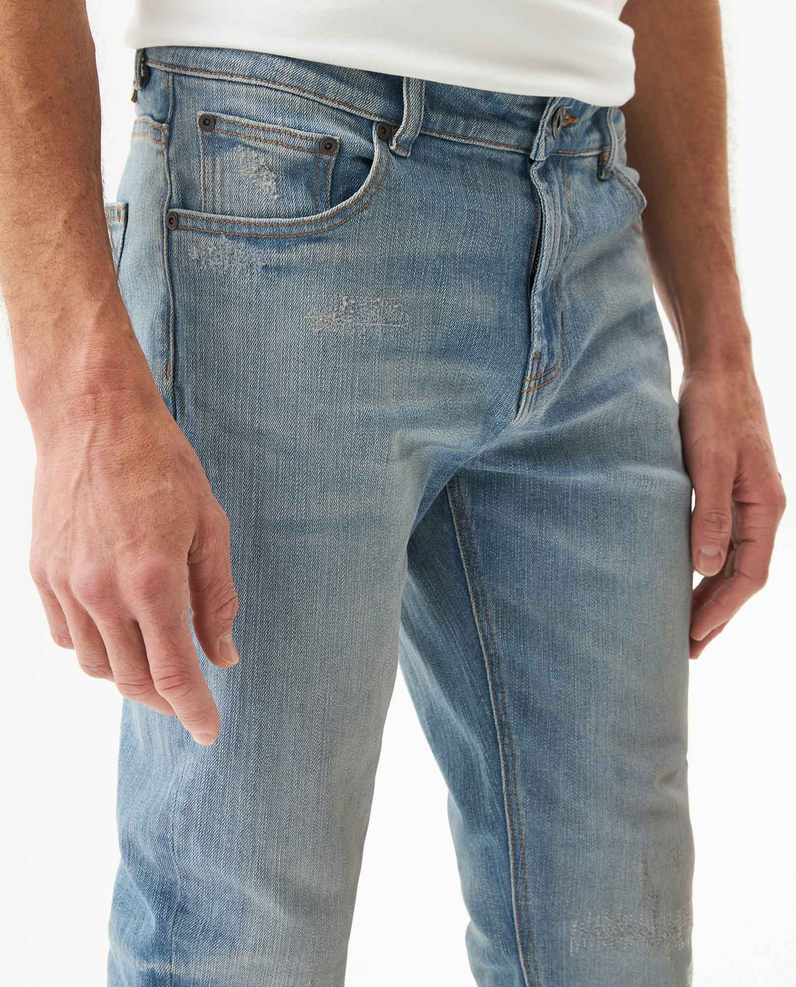 Men's Jeans, Skinny Fit, Light wash - Blue 339G029 - 4