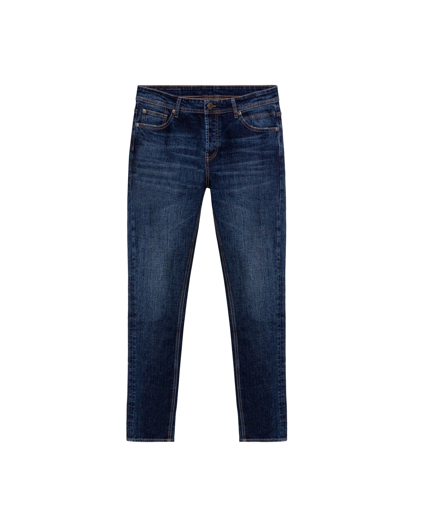 Men's Rider Skinny Fit Dark Wash Jeans in Cotton Stretch Blend, Ceremony 339G030 - 2