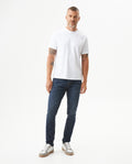 Men's Rider Skinny Fit Dark Wash Jeans in Cotton Stretch Blend, Ceremony 339G030 - 3