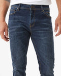 Men's Rider Skinny Fit Dark Wash Jeans in Cotton Stretch Blend, Ceremony 339G030 - 4