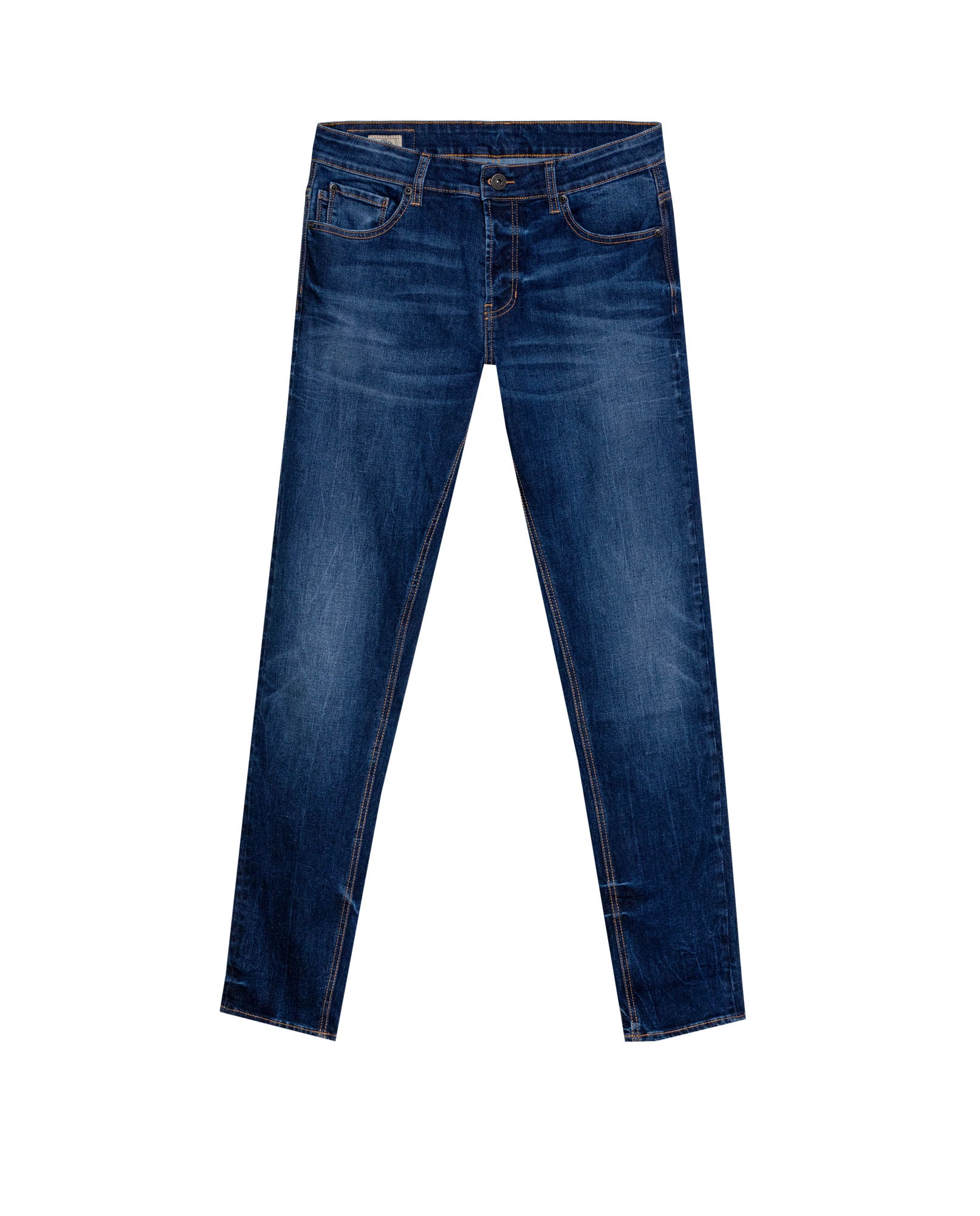 Men's Rider Dark Wash Skinny Fit Jeans in Cotton-Recycled Polyester Blend, Archor - 1