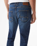 Men's Rider Dark Wash Skinny Fit Jeans in Cotton-Recycled Polyester Blend, Archor - 6
