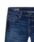 Men's Rider Dark Wash Skinny Fit Jeans in Cotton-Recycled Polyester Blend, Archor - 7