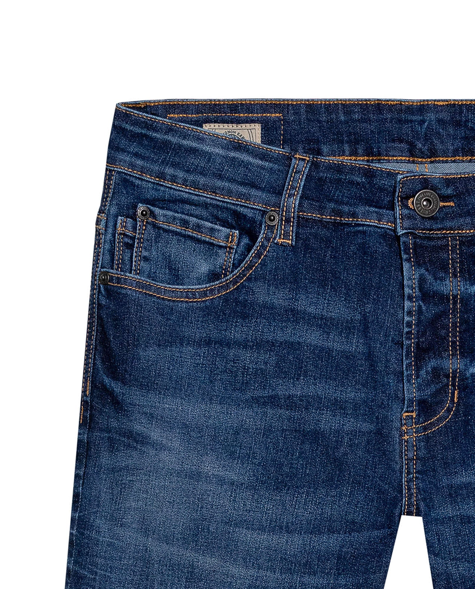 Men's Rider Dark Wash Skinny Fit Jeans in Cotton-Recycled Polyester Blend, Archor - 7