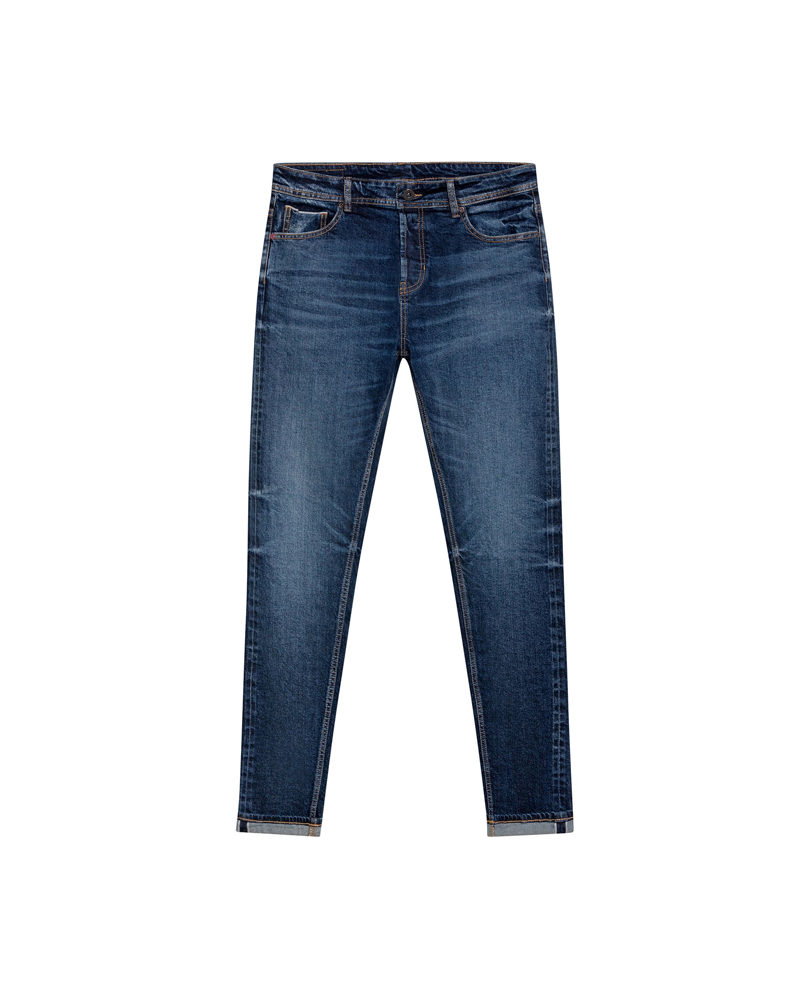 Men's Rider Skinny Fit Ultra Dark Wash Jeans in Cotton, Finery - 3