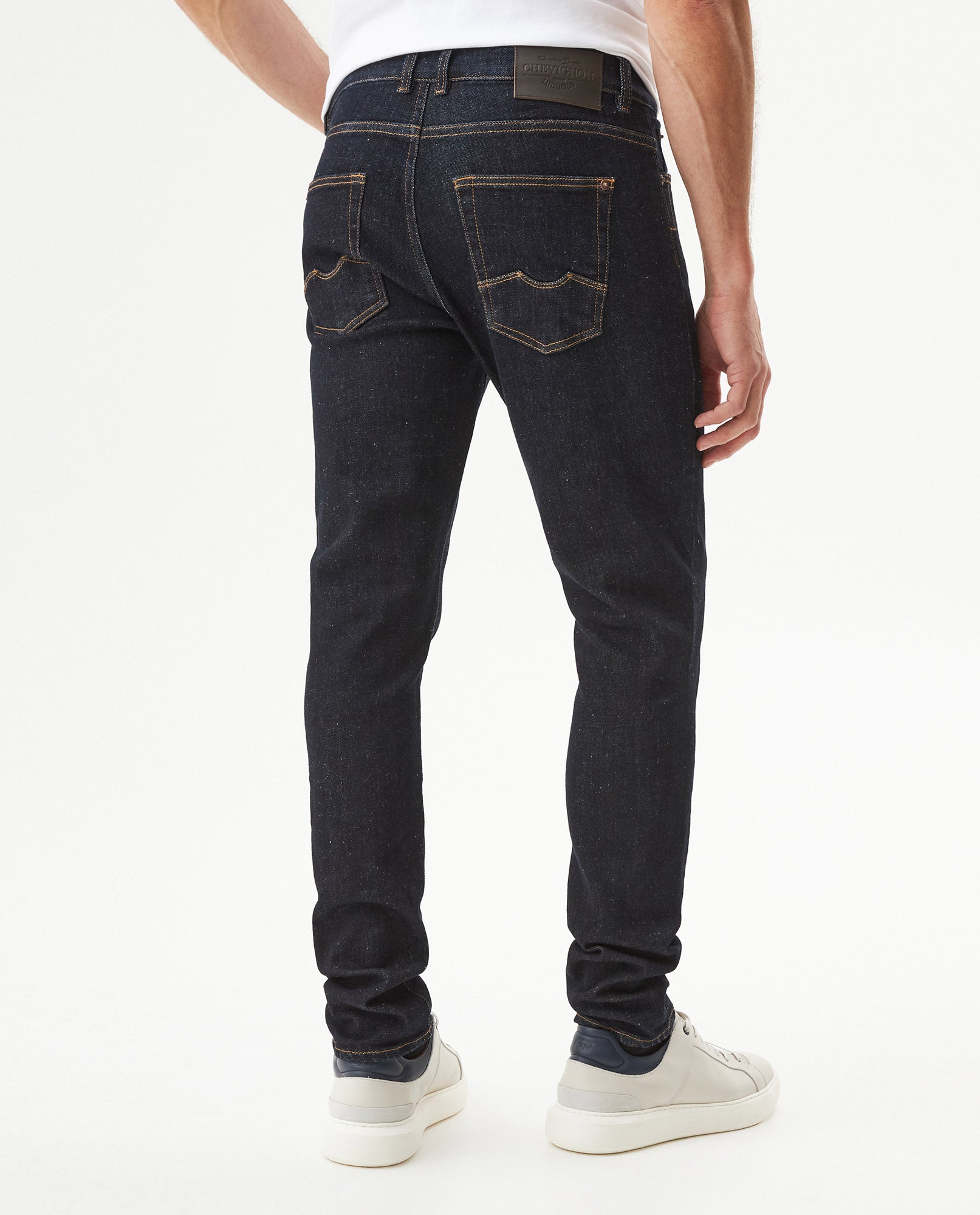 Men's Rider Ultra Dark Wash Skinny Jeans in Cotton-Polyester Blend, Berth - 5
