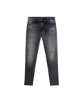 Men's Rider Skinny Fit Gray Wash Jeans in Cotton-Polyester Stretch Blend, Deepwater - 1