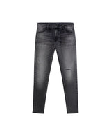 Men's Rider Skinny Fit Gray Wash Jeans in Cotton-Polyester Stretch Blend, Deepwater - 1