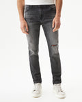 Men's Rider Skinny Fit Gray Wash Jeans in Cotton-Polyester Stretch Blend, Deepwater - 2