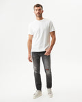 Men's Rider Skinny Fit Gray Wash Jeans in Cotton-Polyester Stretch Blend, Deepwater - 3