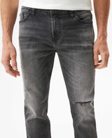 Men's Rider Skinny Fit Gray Wash Jeans in Cotton-Polyester Stretch Blend, Deepwater - 4