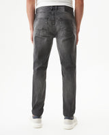 Men's Rider Skinny Fit Gray Wash Jeans in Cotton-Polyester Stretch Blend, Deepwater - 5