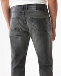 Men's Rider Skinny Fit Gray Wash Jeans in Cotton-Polyester Stretch Blend, Deepwater - 6