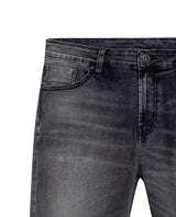Men's Rider Skinny Fit Gray Wash Jeans in Cotton-Polyester Stretch Blend, Deepwater - 7