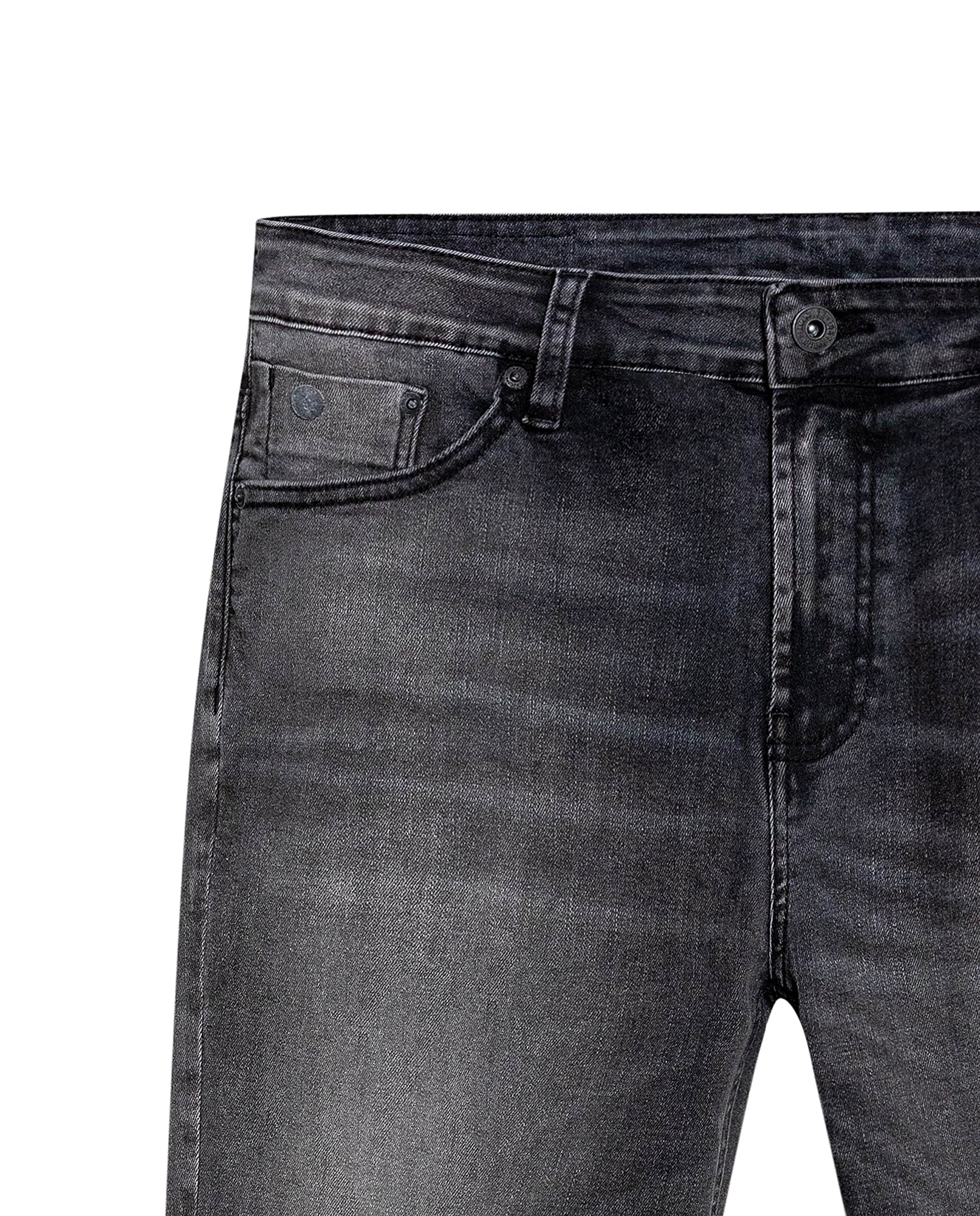Men's Rider Skinny Fit Gray Wash Jeans in Cotton-Polyester Stretch Blend, Deepwater - 7