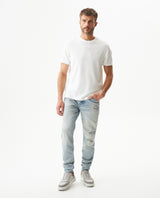 Men's Famous Skinny Fit Light Wash Jeans in Cotton Stretch Blend, Windward - 3