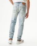 Men's Famous Skinny Fit Light Wash Jeans in Cotton Stretch Blend, Windward - 5