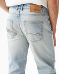 Men's Famous Skinny Fit Light Wash Jeans in Cotton Stretch Blend, Windward - 6