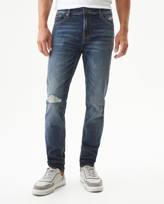 Men's Rider Dark Wash Super Slim Fit Jeans in Cotton Stretch Blend, Expedition 339G036 - 1