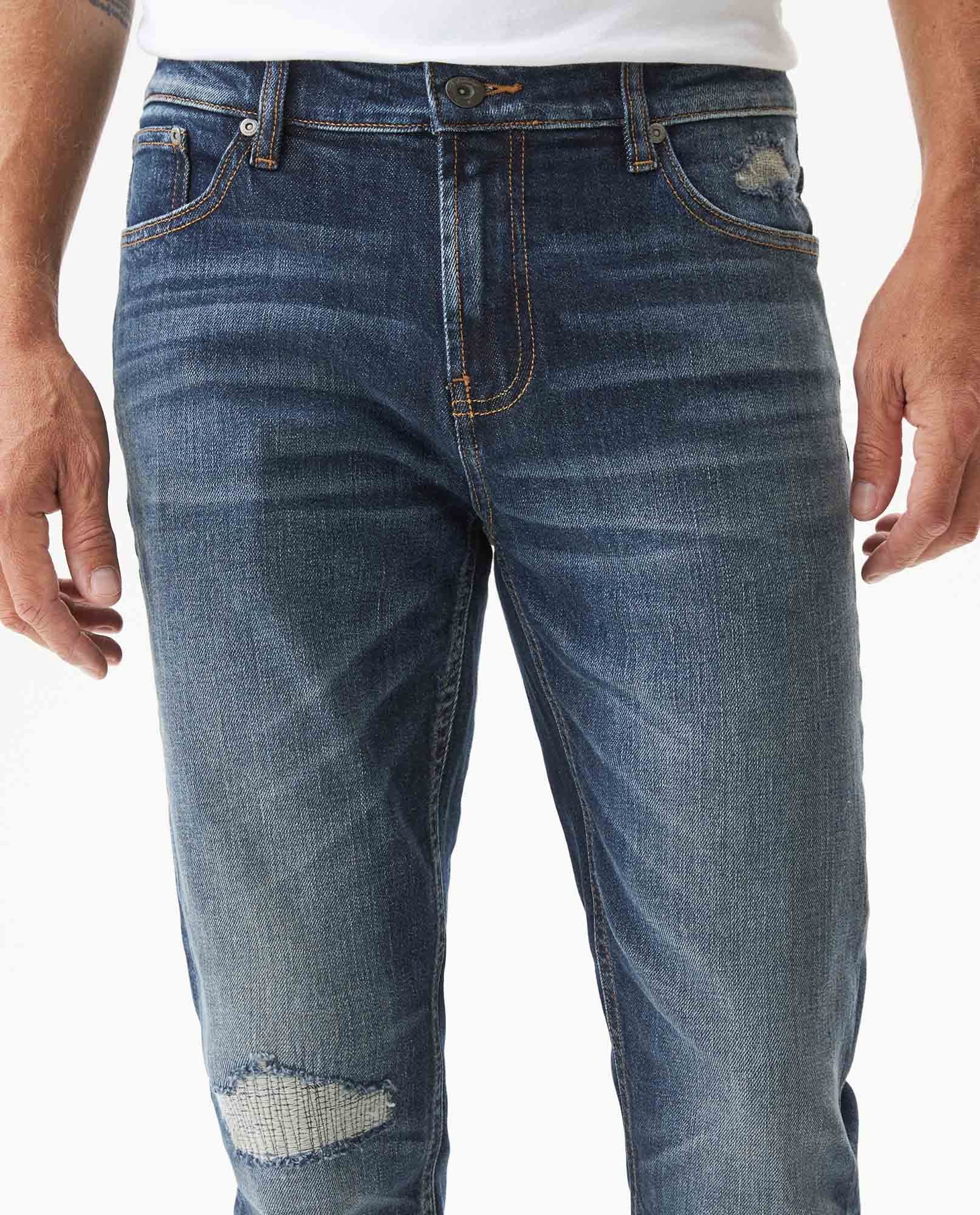 Men's Rider Dark Wash Super Slim Fit Jeans in Cotton Stretch Blend, Expedition 339G036 - 4