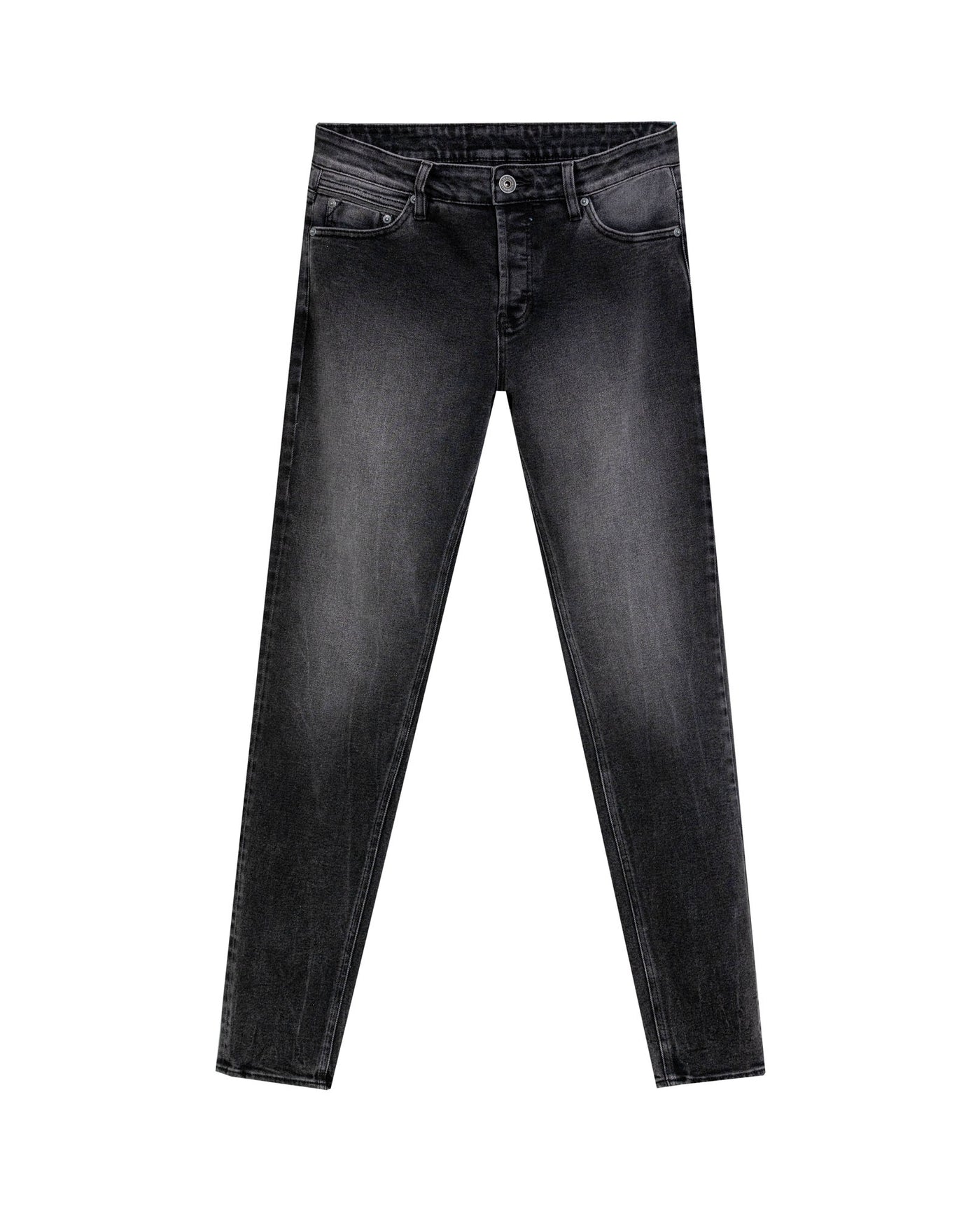 Men's Rider Skinny Fit Gray Wash Jeans in Cotton-Polyester-Viscose Stretch Blend, Journey 339G037 - 2