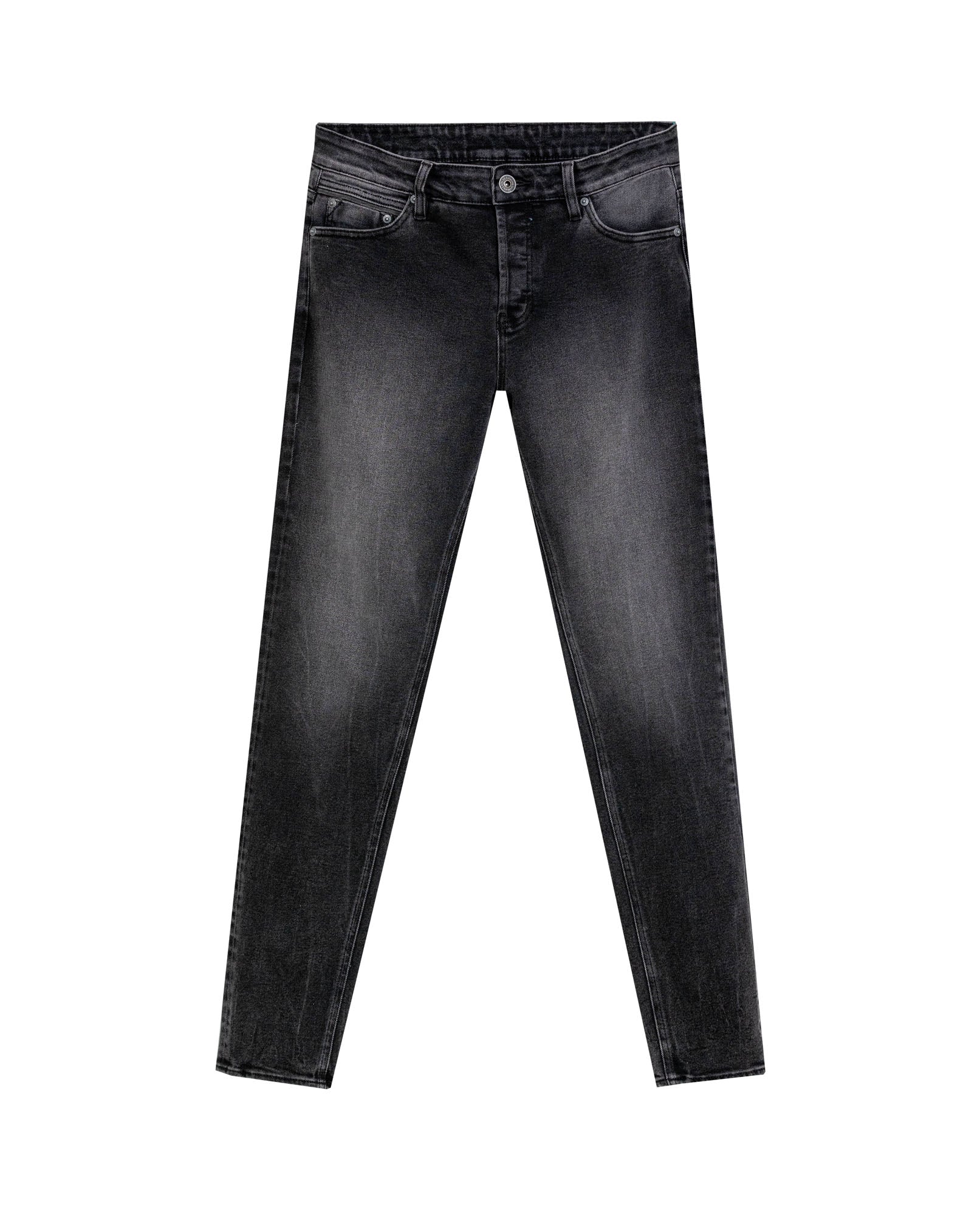 Men's Rider Skinny Fit Gray Wash Jeans in Cotton-Polyester-Viscose Stretch Blend, Journey 339G037 - 2