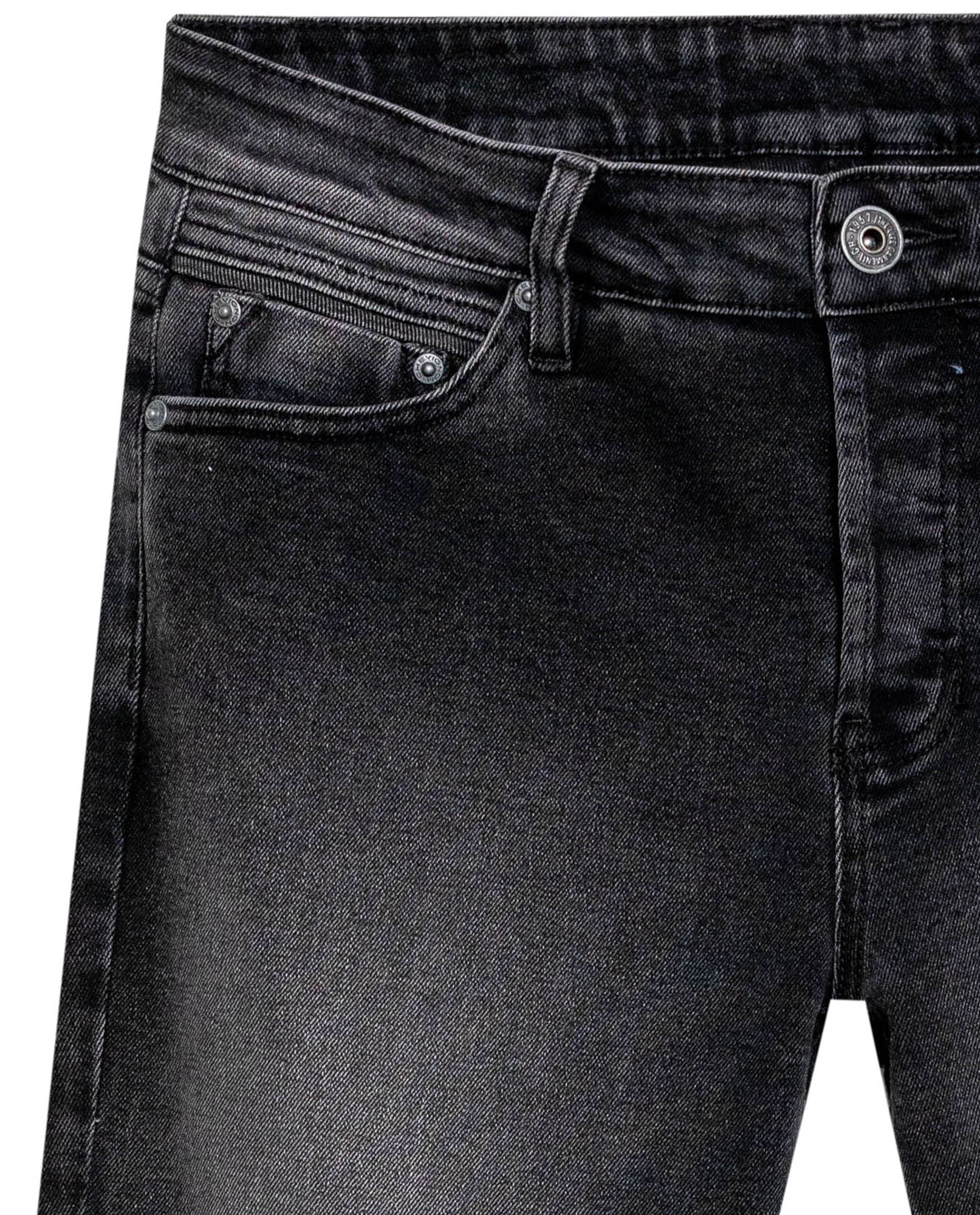 Men's Rider Skinny Fit Gray Wash Jeans in Cotton-Polyester-Viscose Stretch Blend, Journey 339G037 - 7