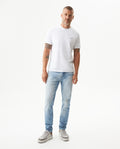 Men's Rider Skinny Light Wash Jeans in Cotton Stretch Blend, Voyage 339G038 - 3