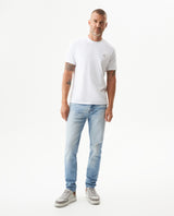 Men's Rider Skinny Light Wash Jeans in Cotton Stretch Blend, Voyage 339G038 - 3
