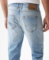Men's Rider Skinny Light Wash Jeans in Cotton Stretch Blend, Voyage 339G038 - 6