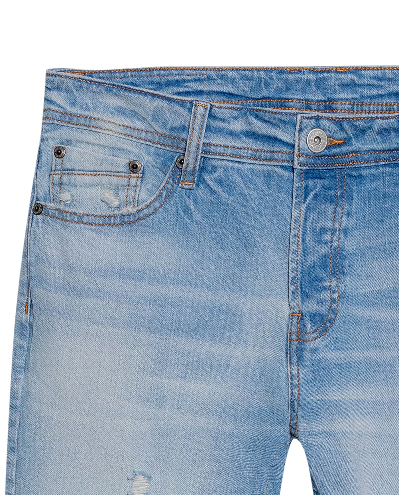 Men's Rider Skinny Light Wash Jeans in Cotton Stretch Blend, Voyage 339G038 - 7
