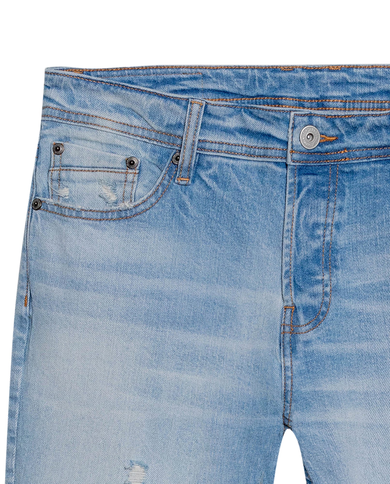 Men's Rider Skinny Light Wash Jeans in Cotton Stretch Blend, Voyage 339G038 - 7