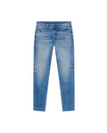 Men's Rider Medium Wash Skinny Fit Jeans in Cotton Stretch Blend, Wharf - 1