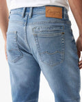 Men's Rider Medium Wash Skinny Fit Jeans in Cotton Stretch Blend, Wharf - 6