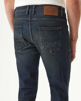 Men's Rider Skinny Fit Dark Wash Jeans in Recycled Cotton Blend, Captain 339G041 - 5