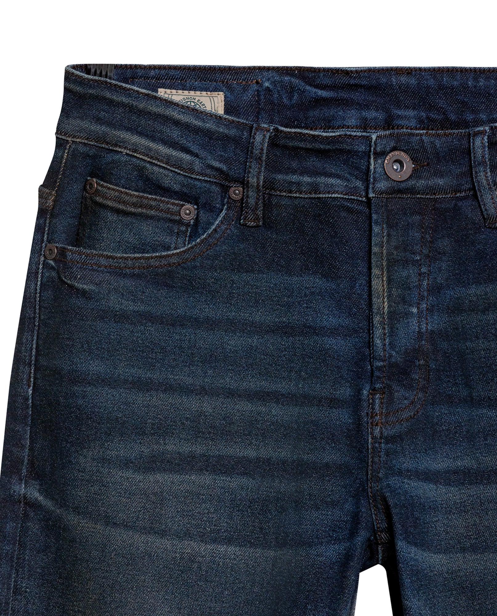Men's Rider Skinny Fit Dark Wash Jeans in Recycled Cotton Blend, Captain 339G041 - 7