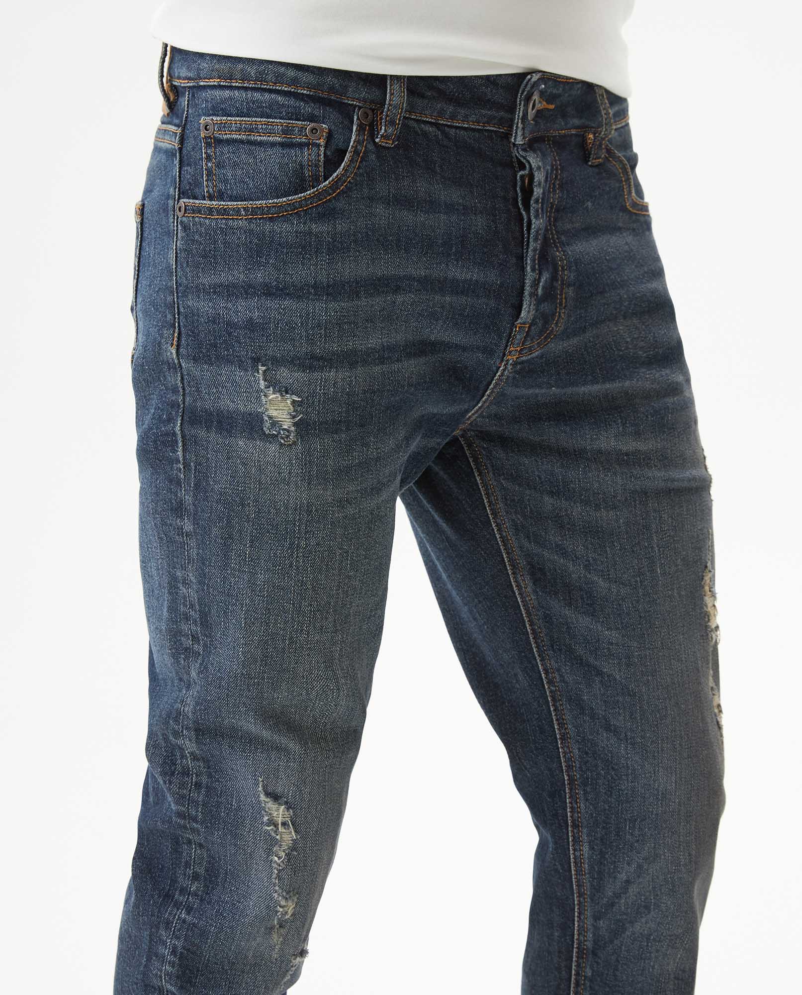 Men's Jeans, Rider Skinny Fit - Blue 339G044 - 4