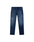 Men's Skinny Rider Ultra Dark Wash Jeans in Cotton, Evening 339G045 - 2