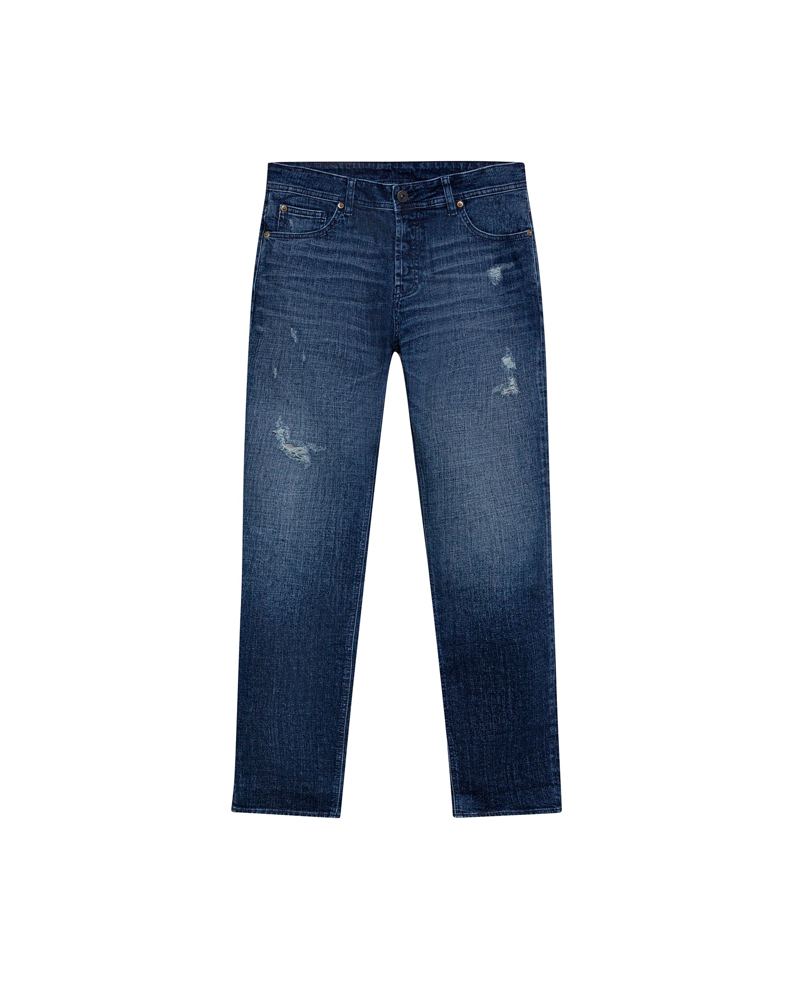 Men's Skinny Rider Ultra Dark Wash Jeans in Cotton, Evening 339G045 - 2