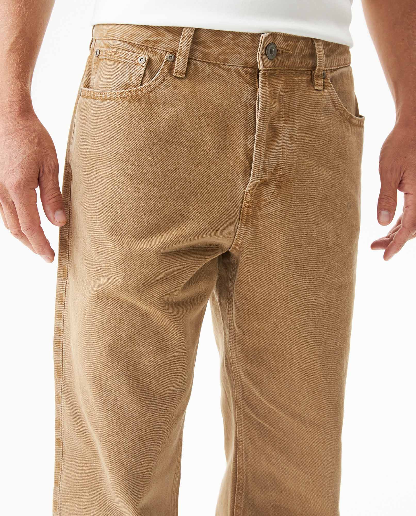 Men's Jeans Maverick Relaxed Fit - Khaki - 4