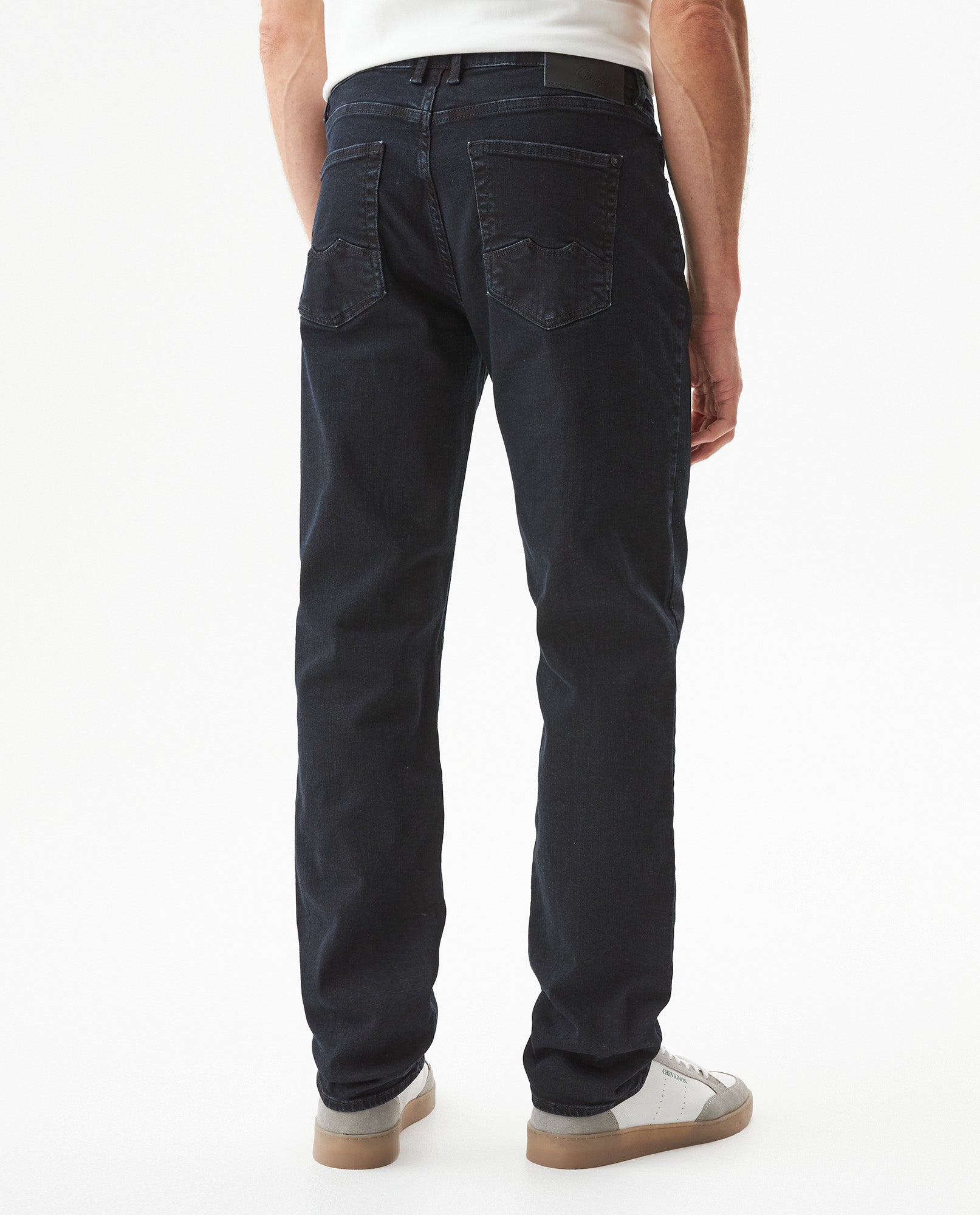 Men's Morrison Straight Dark Wash Jeans in Recycled Cotton Blend Festive 63_339G053_AZU194052_6