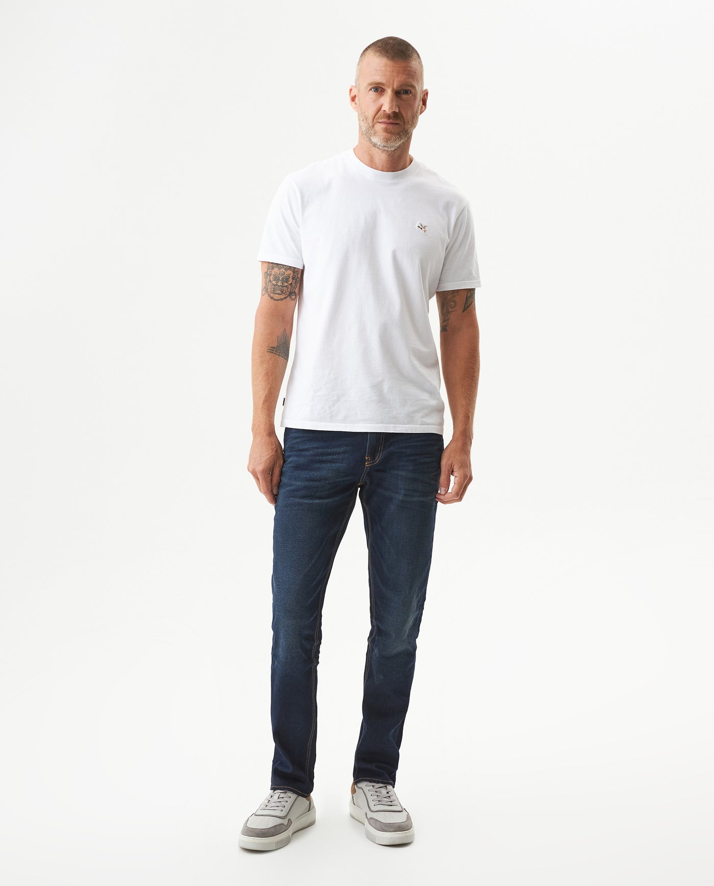 Men's Morrison Straight Ultra Dark Wash Jeans in Cotton-Polyester Blend, Lighthouse - 3