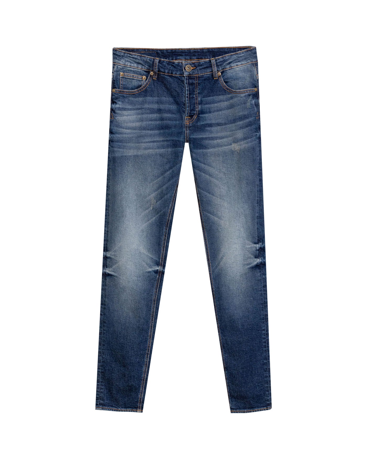 Men's Rider Dark Wash Super Slim Jeans in Cotton-Polyester Blend, Celebration - 1