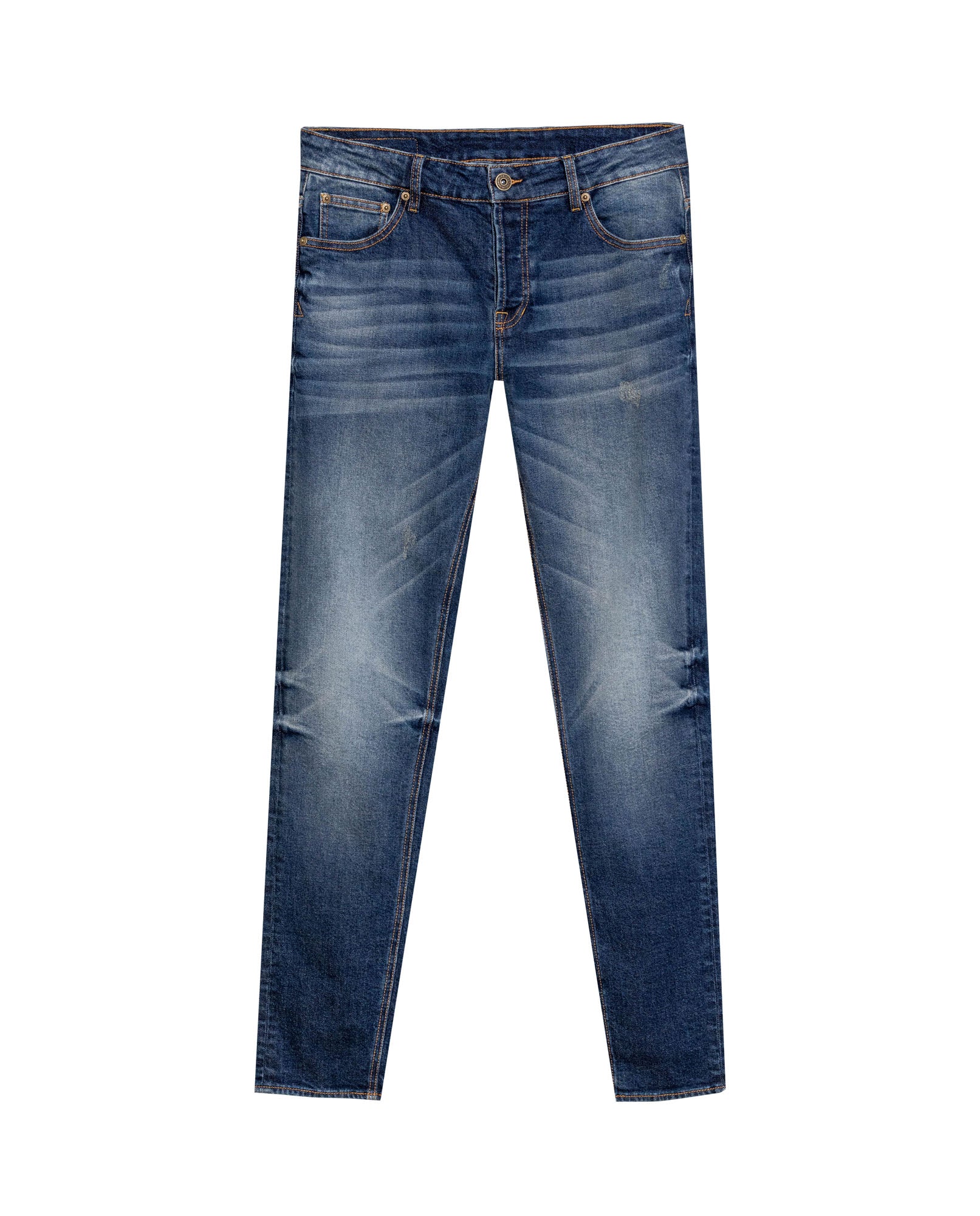 Men's Rider Dark Wash Super Slim Jeans in Cotton-Polyester Blend, Celebration - 1