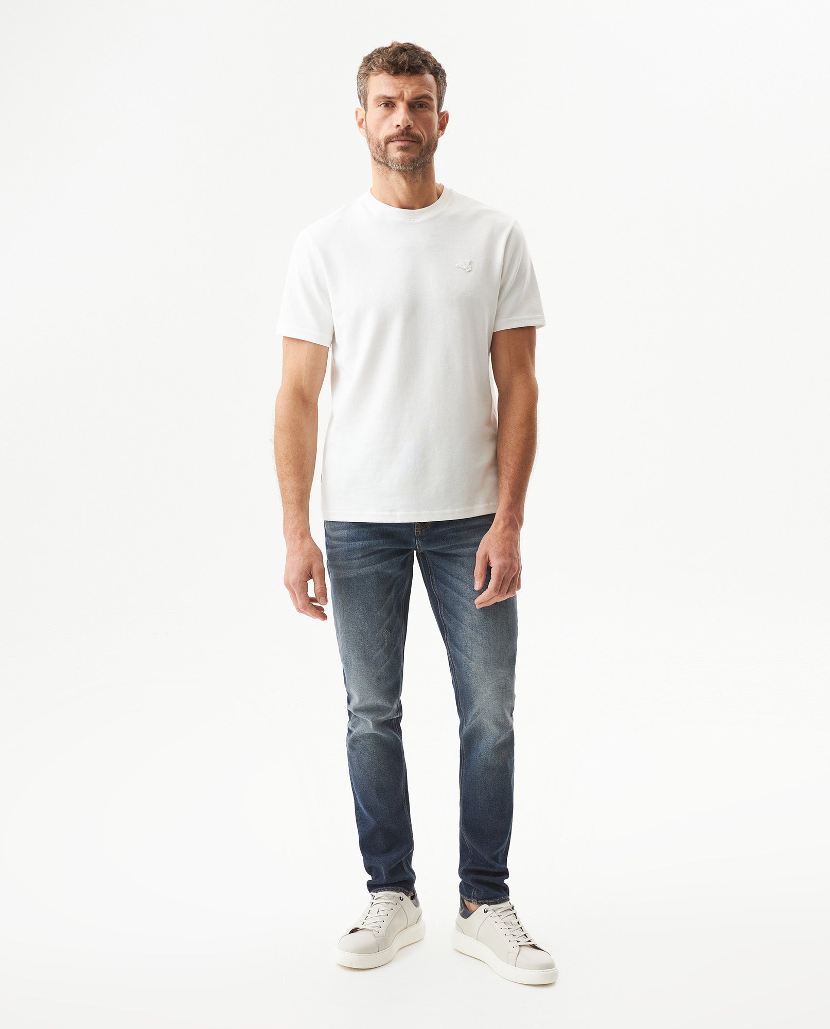Men's Rider Dark Wash Super Slim Jeans in Cotton-Polyester Blend, Celebration - 3