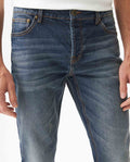 Men's Rider Dark Wash Super Slim Jeans in Cotton-Polyester Blend, Celebration - 4