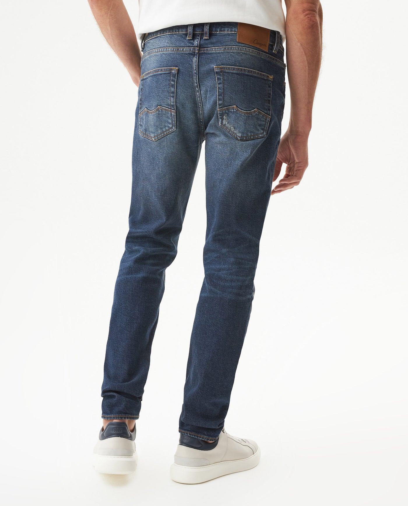 Men's Rider Dark Wash Super Slim Jeans in Cotton-Polyester Blend, Celebration - 5